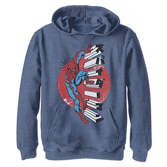 Boys 8-20 Marvel Spider-Man Kanji Climbing Stairs Graphic Hoodie