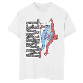 Boys 8-20 Marvel Spider-Man Distressed Web Logo Graphic Tee