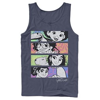 Men's Disney Encanto Character Colorful Portrait Panels Tank Top