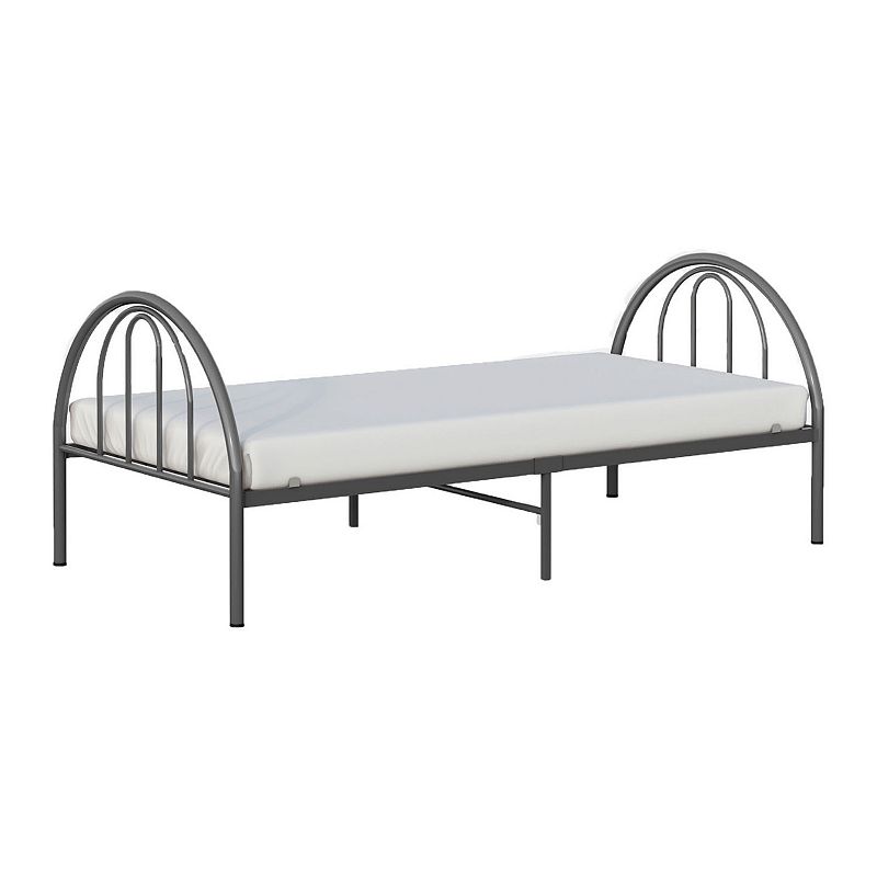 BK Furniture Brooklyn Metal Twin Bed, Grey