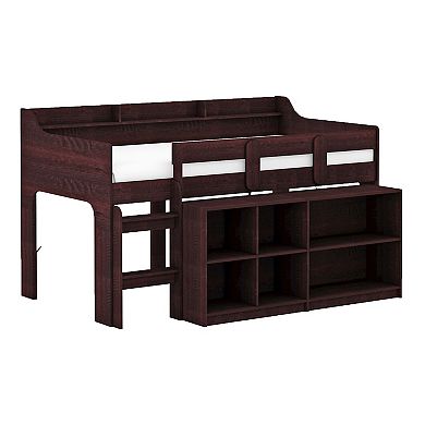 BK Furniture Hamilton Loft Bed with Storage Unit