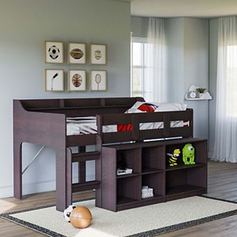 BK Furniture Hamilton Loft Bed with Storage Unit