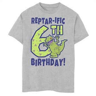 Boys 8-20 Rugrats Reptar 6th Birthday Graphic Tee
