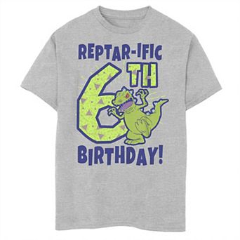 Boys 8-20 Rugrats Reptar 6th Birthday Graphic Tee