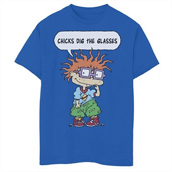Boys 8-20 Rugrats Chuckie Chicks Dig The Glasses Graphic Tee