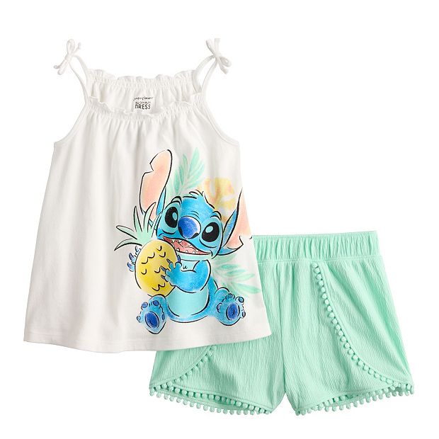 Disney's Lilo & Stitch Toddler Girl Hi Stitch Tops, Shorts & Pants Pajama  Set
