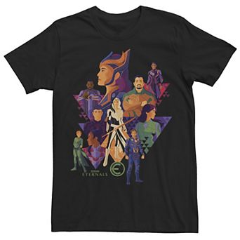 Men's Marvel Eternals Deco Art Style Character Collage Tee