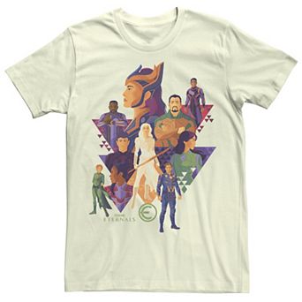 Men's Marvel Eternals Deco Art Style Character Collage Tee