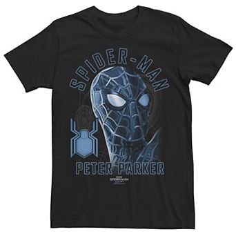 Men's Marvel Spider-Man No Way Home Peter Parker Blue Hue Portrait Tee