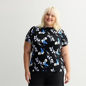 Plus Size Nine West Essential Crewneck Tee