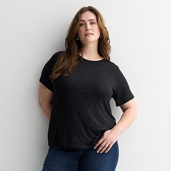 Plus Size Nine West Essential Crewneck Tee