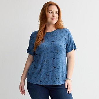 Plus Size Nine West Essential Crewneck Tee