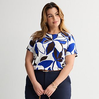 Plus Size Nine West Essential Crewneck Tee