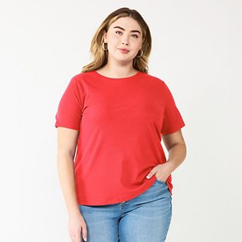 Plus Size Nine West Essential Crewneck Tee