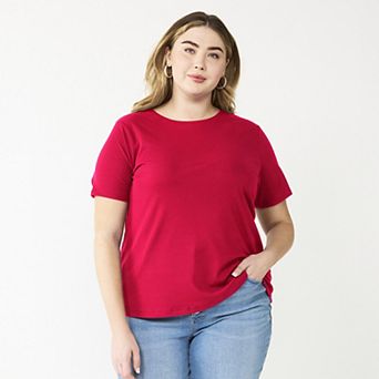 Plus Size Nine West Essential Crewneck Tee