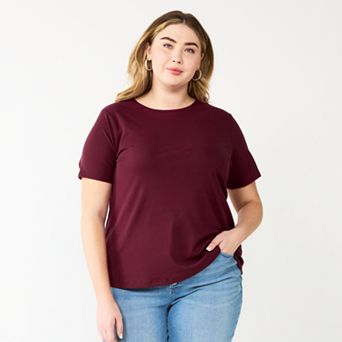 Plus Size Nine West Essential Crewneck Tee