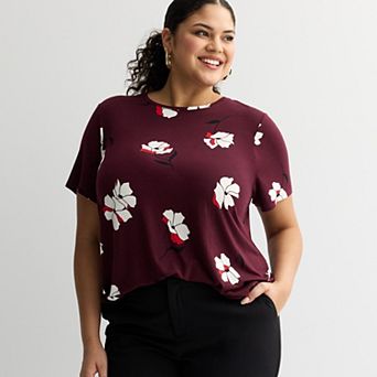 Plus Size Nine West Essential Crewneck Tee