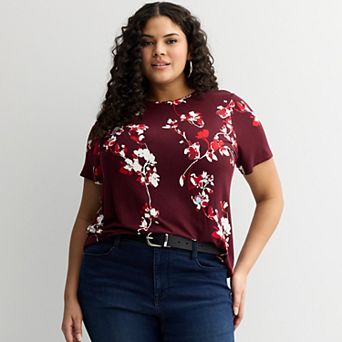 Plus Size Nine West Essential Crewneck Tee