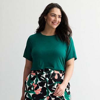 Plus Size Nine West Essential Crewneck Tee