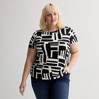 Plus Size Nine West Essential Crewneck Tee
