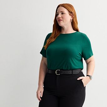 Plus Size Nine West Essential Crewneck Tee