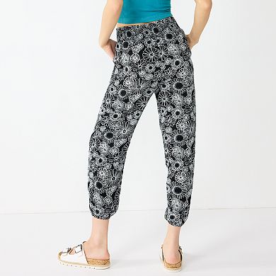 Juniors' SO® High-Waisted Smocked Joggers