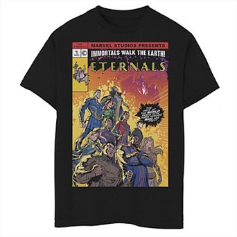 Boys 6-20 Marvel Eternals Retro Comic Cover Poster Graphic Tee