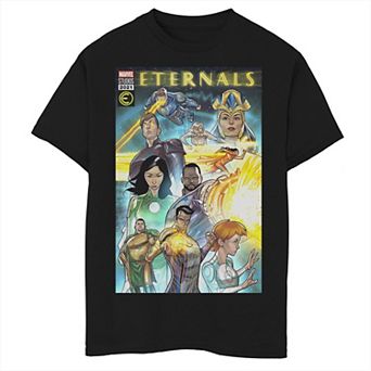 Boys 8-20 Marvel Eternals Colorful Group Comic Cover Graphic Tee