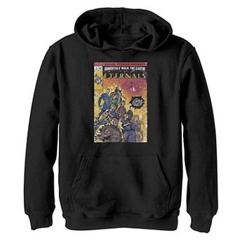 Boys 8-20 Marvel Eternals Retro Distressed Comic Cover Poster Hoodie