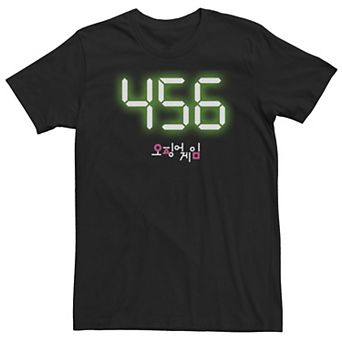 Men's Squid Game Player 456 Digital Logo Tee