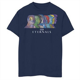 Boys 8-20 Marvel Eternals Cosmic Silhouette Fill Line Up Graphic Tee