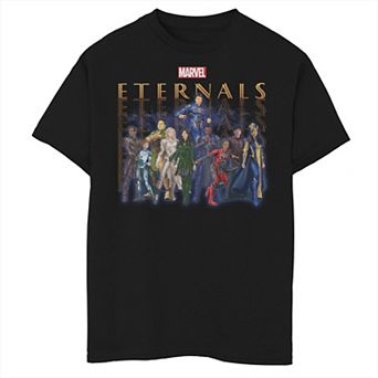 Boys 8-20 Marvel Eternals Title Stack Group Shot Graphic Tee