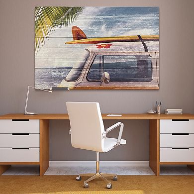 Beach Bound Arte de Legno Digital Print on Solid Wood Wall Art