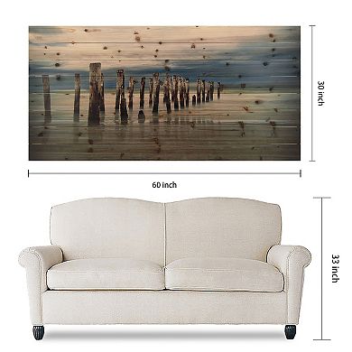 Low Tide Arte de Legno Digital Print on Solid Wood Wall Art
