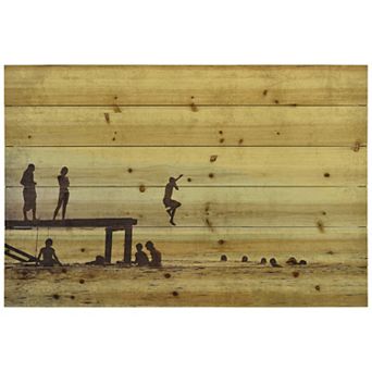 Summer Lake Arte de Legno Digital Print on Solid Wood Wall Art