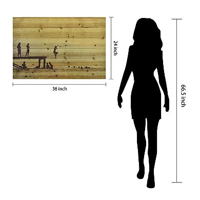 Summer Lake Arte de Legno Digital Print on Solid Wood Wall Art