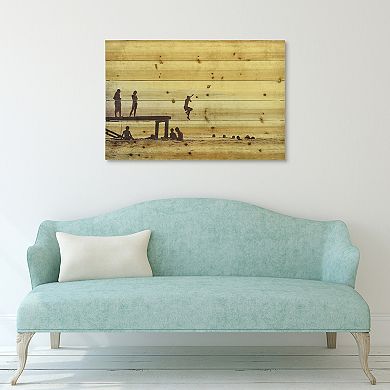 Summer Lake Arte de Legno Digital Print on Solid Wood Wall Art