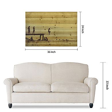 Summer Lake Arte de Legno Digital Print on Solid Wood Wall Art