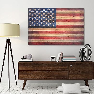 American Dream Arte de Legno Digital Print on Solid Wood Wall Art