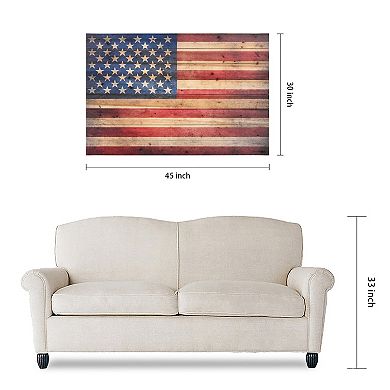 American Dream Arte de Legno Digital Print on Solid Wood Wall Art