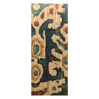 Ocean Ikat A Arte de Legno Digital Print on Solid Wood Wall Art