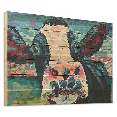 Empire Art Direct Curious Cow 2 Wood Wall Art