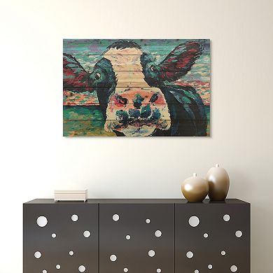 Empire Art Direct Curious Cow 2 Wood Wall Art