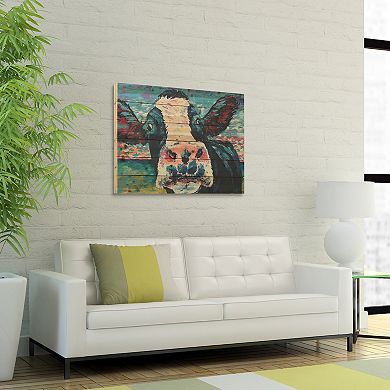 Empire Art Direct Curious Cow 2 Wood Wall Art