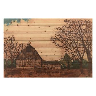 Erstwhile Barn 1 Arte de Legno Digital Print on Solid Wood Wall Art