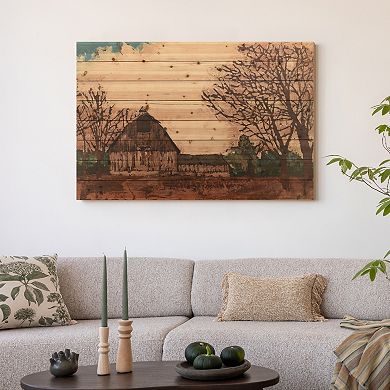 Erstwhile Barn 1 Arte de Legno Digital Print on Solid Wood Wall Art