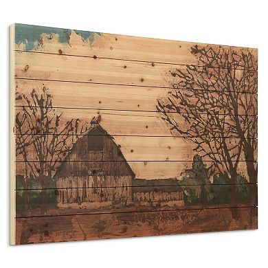 Erstwhile Barn 1 Arte de Legno Digital Print on Solid Wood Wall Art