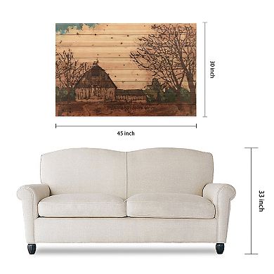 Erstwhile Barn 1 Arte de Legno Digital Print on Solid Wood Wall Art