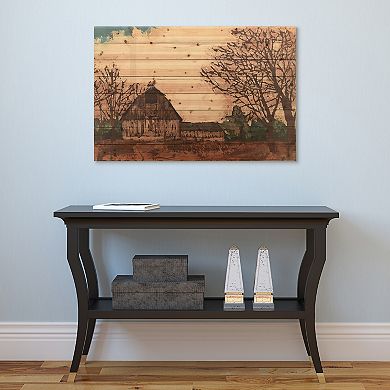 Erstwhile Barn 1 Arte de Legno Digital Print on Solid Wood Wall Art