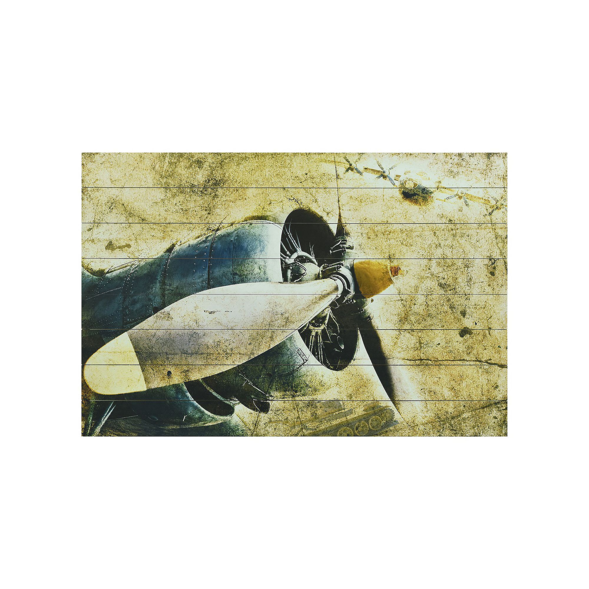 Corsair Arte de Legno Digital Print on Solid Wood Wall Art, Yellow